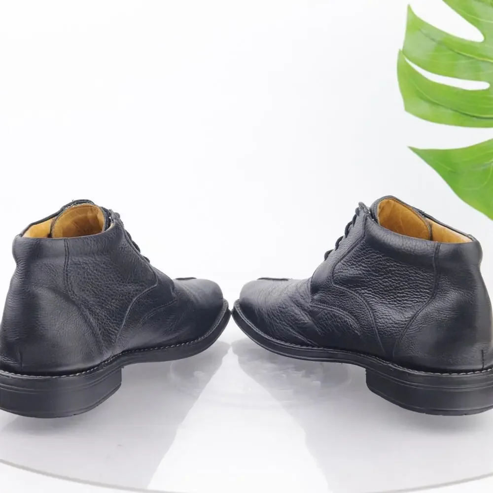 Sandro‎ Moscoloni Mens Chukka Boots Size 11 D Black Leather Lace Up Dress Shoes